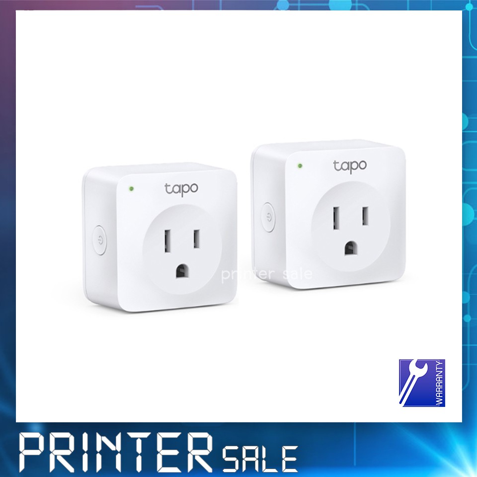 (แพ็คคู่) TP-Link Tapo P100 Smart Plug สั่งเปิด-ปิด อุปกรณ์ไฟฟ้าผ่านแอพ