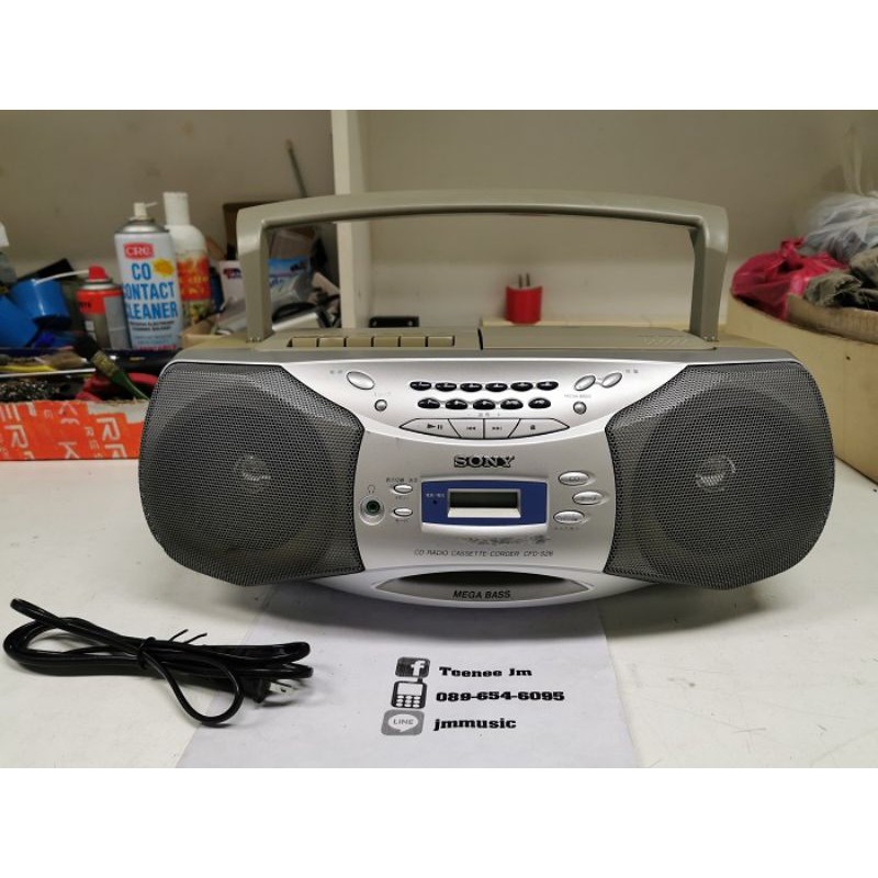 SONY CFD-S26 [220V] เครื่องเล่นเทป+CD+วิทยุ ใช้งานเต็มระบบ [ฟรีสายไฟ]
