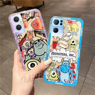 เคสโทรศัพท์ OPPO Reno7 Z 5G A76 2022 Phone Case Fashion Cartoon Housing Cute Monster Transparent Back Cover Reno 7 Z 7Z Reno7Z Shockproof Casing