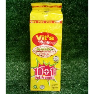 บะหมี่แห้งสำเร็จรูป ตรา "Vits" 1 ห่อ 10+1 ชิ้น (แพ็คสุดคุ้ม!!!)