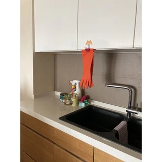 ถุงมือแม่บ้านOK สีส้ม เบอร์L (12คู่) RUBBER GLOVES