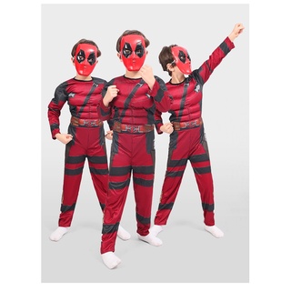 7C68 ชุดเด็ก ชุดกล้าม เดดพูล Muscle Deadpool Costumes