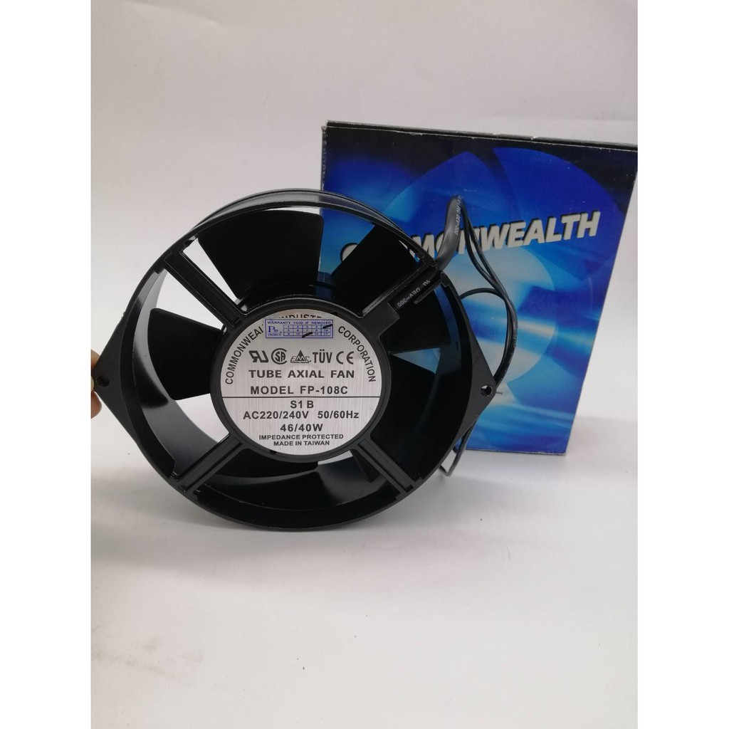 COMMONWEALTH ของแท้100% FP-108C-S1-B AC220/240V Ac Axial Fan พัดลมระบายความร้อน 6นิ้ว  ขนาด 162x150x