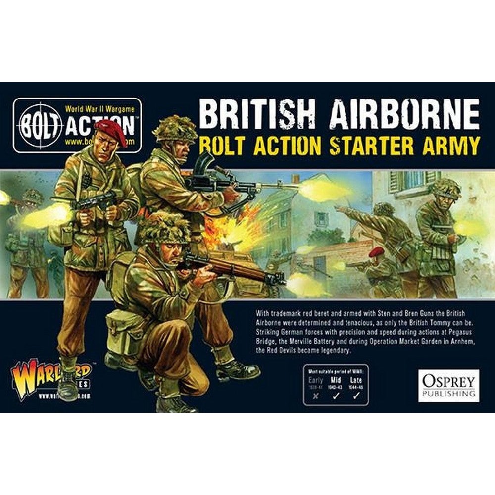 🔥มีของพร้อมส่ง🔥 Bolt Action British Airborne Starter Army 1000 points Scale 1/56