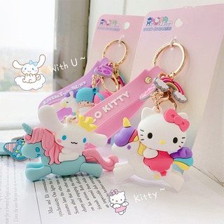 พวงกุญแจ จี้การ์ตูน Sanrio Cinnamon Melody Hello Kitty น่ารัก สําหรับห้อยกระเป๋า โทรศัพท์มือถือ