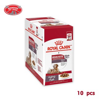 [10 PCS][MANOON] ROYAL CANIN Pouch SHW Medium Ageing 140g