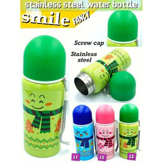 Smiling face stainless steel bottle กระบอกน้ำสแตนเลสแฟนซี