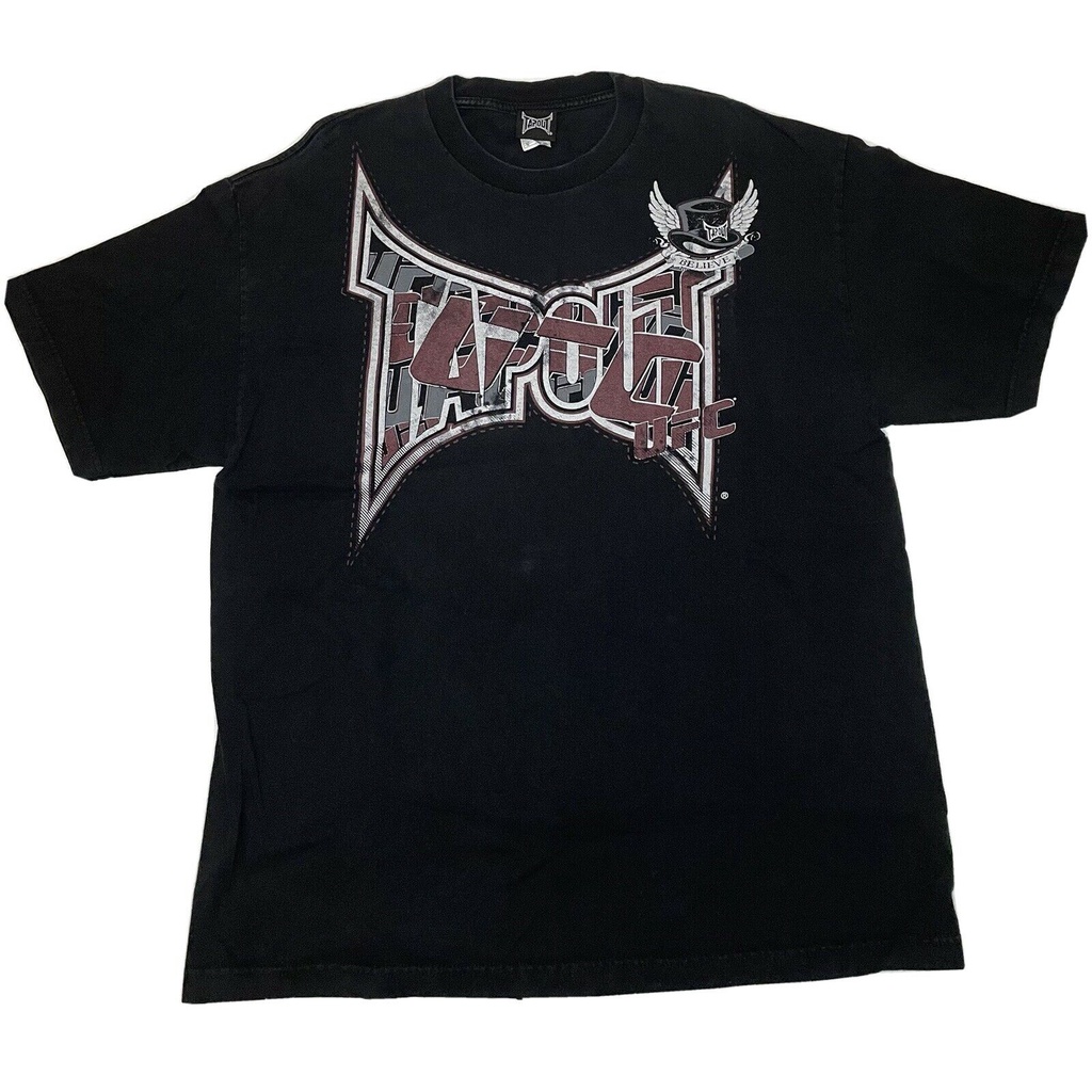 เสื้อยืดคอกลมTapout Ufc 100 เสื้อยืดลําลอง แขนสั้น สีดํา สําหรับผู้ชาย 11 2009S-4XL