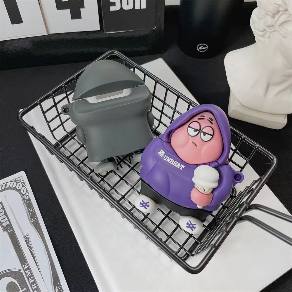 TWS i12 หูฟังบลูทูธไร้สายลาย PATRICK STARและSPONGBOB สุดน่ารักพร้อมไมโครโฟนแบบพกพา