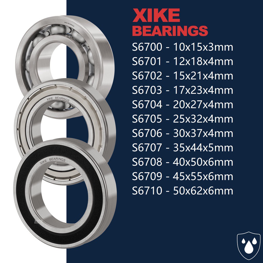 XiKe S6700 S6701 S6702 S6703 S6704 S6705 S6706 S6707 S6708 S6709 S6710 2RS/ZZ/เปิดแบริ่งบอลร่องลึก