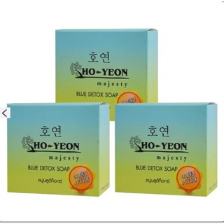 HO-YEON BLUE DETOX SOAP สบู่โฮยอน บลูดีท็อกซ์ ลดสิว หน้าใส ขนาด 70
 กรัม/ก้อน (3 ก้อน)