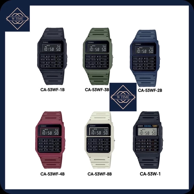 Casio รุ่น CA-53WF นาฬิกาข้อมือพร้อมเครื่องคิดเลข สไตล์วินเทจ ประกันร้าน 1 ปีเต็ม