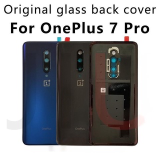 ใหม่ ฝาครอบแบตเตอรี่ กระจกด้านหลัง 100% แบบเปลี่ยน สําหรับ oneplus7pro Oneplus 7T 1+7 Oneplus 7 pro ปกหลัง