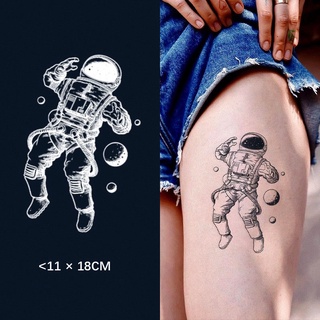 【Mars Tattoo】ใหม่ สติกเกอร์รอยสักชั่วคราว ลายนักบินอวกาศ 2 สัปดาห์ ติดทนนาน D090