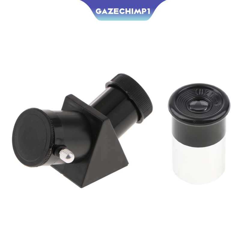 Fully Coated Telescope Refractor Diagonal Prism Erecting Mirror 0.965inch High Refractivity Clear Image with H6mm Eyepiece 2 in 1 