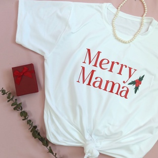 เสื้อยืดStudio Maria Merry Mama Christmas Mom Statement Shirt 471