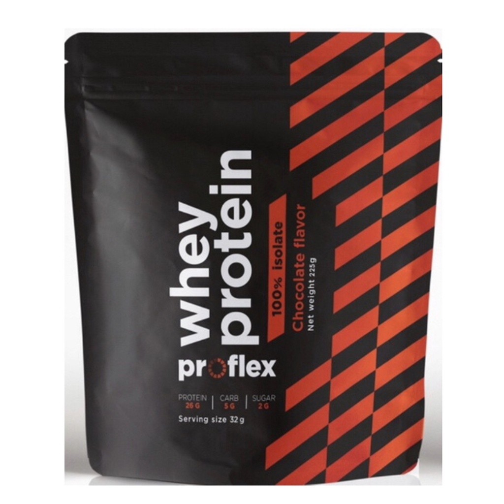 ProFlex Whey Protein Isolate Chocolate 225g.โปรเฟล็กซ์เวย์โปรตีนไอโซเลตช็อกโกแลต อาหารเสริมการออกกำล