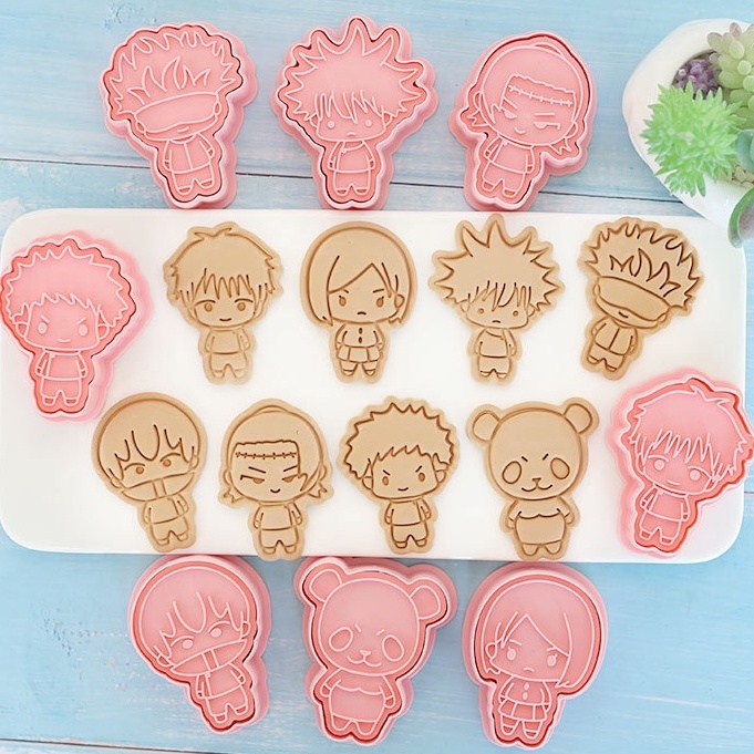 8 ชิ้น / เซต การ์ตูนมหาเวทย์ผนึกมาร คุกกี้ ตัด บิสกิต แม่พิมพ์ เสริม ผลไม้ ขนมไหว้พระจันทร์ กด เครื่องมืออบ