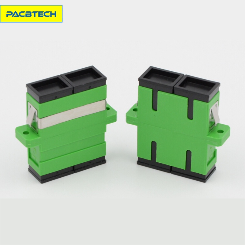 50PCS/lot SC/aPC Duplex Singlemode Fiber Optic Adapter SC Fiber adapters Fiber Optic Coupler