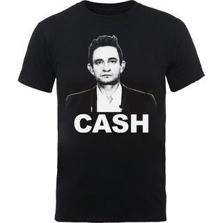 เสื้อยืดผ้าฝ้ายCOTTON เสื้อยืดผ้าฝ้ายเสื้อยืด พิมพ์ลาย Johnny Cash Straight Stare Police สไตล์คลาสสิก ไม่ซ้ําใคร สําหรับ