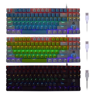 Oker คีย์บอร์ดไฟ RGB หัวเสียบ USB รุ่น K425 คีย์บอร์ด Blue switch