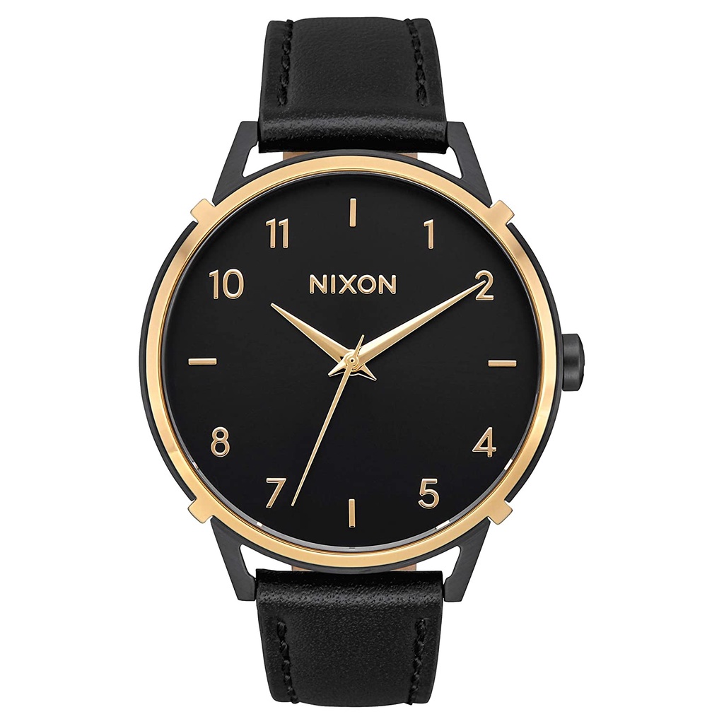 Nixon Arrow รุ่น NXA10913220-00 นาฬิกาข้อมือผู้หญิง สายหนัง สีดำ หน้าปัด 38 มม.