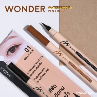 MC3103 MEILINDA WONDER WATERPROOF PEN LINER เมลินดา อายไลเนอร์ กันน้ำ มี 2 สี ให้เลือก 01 สีดำ 02 สีน้ำตาล