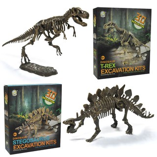 Dinosaur fossil ไดโนเสาร์ ชุดจำลองนักขุดฟอสซิลไดโนเสาร์  พร้อมอุปกรณ์ โมเดลไดโนเสา 3D skeleton excavation science