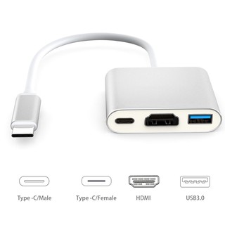 อะแดปเตอร์ USB 3.0 Type C to HD 4K Adapter Type-C สำหรับ Macbook Air TV