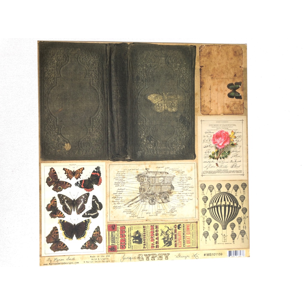 Junque Gypsy การ์ดสต็อกสองด้าน 12"X12" Shangri La