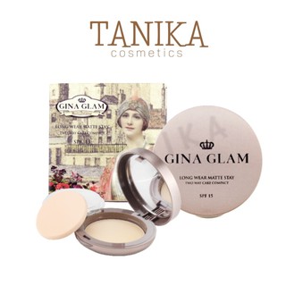 แป้งผสมรองพื้น ปกปิดเรียบเนียน คุมมัน #G40 GINA GLAM pressed powder