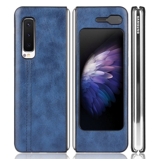 Samsung Galaxy Fold 5G SM-F907B Case Route Calfskin PU Leather PC Hard Phone Bag Cover For Samsung Galaxy Fold 4G Case
