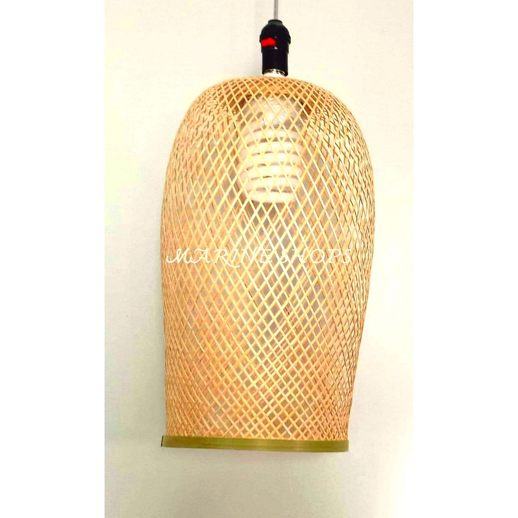 MARINE SHOPS มารีน ช็อป  โคมไฟไม้ไผ่สาน จักสาน ประดับ ตกแต่ง เพดาน  ทรงสุ่มยาว สุ่ม - รูปที่ 7