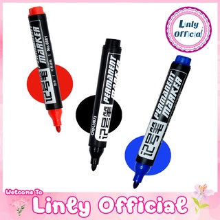 Deli Marker Pen 6881 ปากกาเขียนถุง ปากกากันน้ำ มาร์คเกอร์ Permanent Marker ปากกาเคมี ขนาด 1.5 mm.