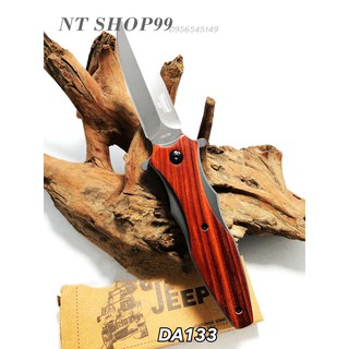 NT SHOP มีดเดินป่า มีดพก มีดใบมีดสีดำคมเท่ มีดสะสม knife K201