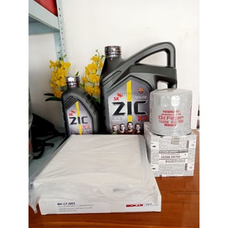 น้ำมันเครื่องดีเซลสังเคราะห์แท้ZIC X7 5W30พร้อมกรองน้ำมันเครื่องแท้ศูนย์ กรองแอร์ใช้สำหรับ NISSAN NAVARA D23 NP300