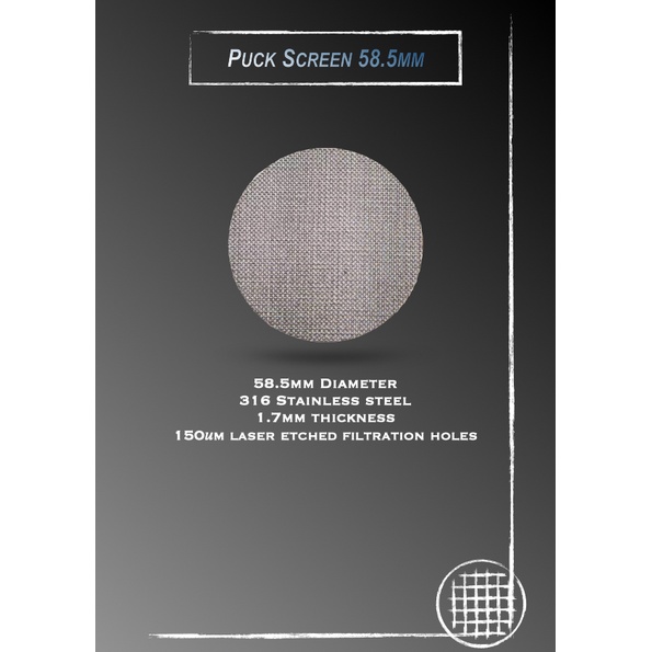 [พร้อมส่ง] Puck screen 58.5 mm แผ่นกระจายน้ำเครื่องชงกาแฟ