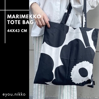  Marimekko tote bag รุ่นใหม่ ดอกสีดำใหญ้ ของแท้ 100%