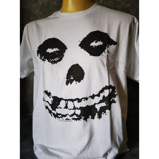 เสื้อวงนำเข้า Misfits Crimson Ghost Skull Horror Punk Rock Metal Psychobilly Gothic Style Vintage T-Shirt