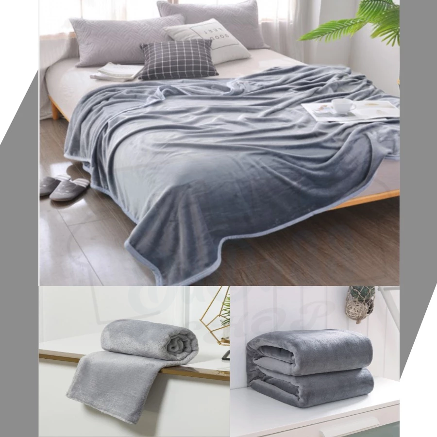 🛏ผ้าห่มนาโนสีเทาอ่อน DC1 ผ้าห่ม🛏เนื้อผ้านุ่ม ห่มเเล้วรู้สึกสบาย 🌈มีหลายขนาดใช้ได้ในทุกสถานการณ์ เหมาะเป็นของขวัญของฝาก