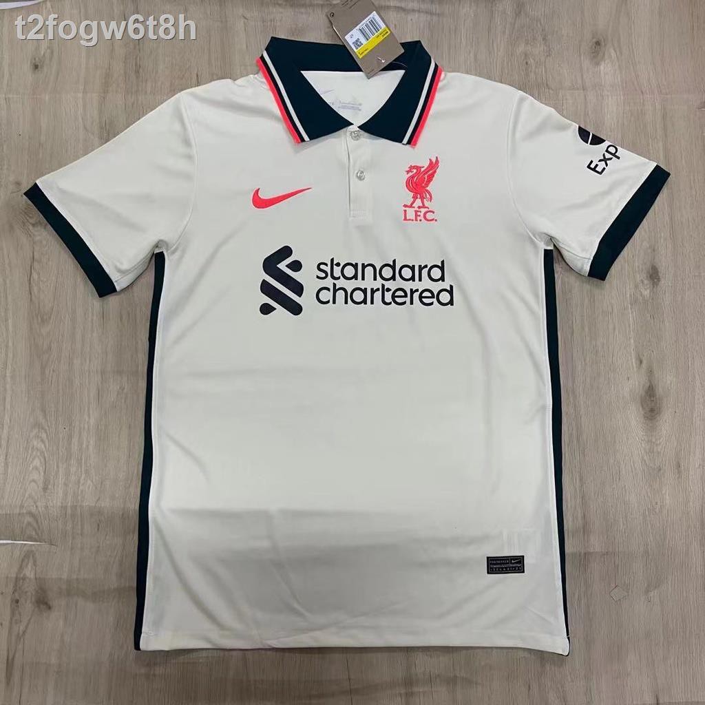 △Liverpool เสื้อทีมเยือนลิเวอร์พูล2021-2022ฟุตบอล21/22แขนสั้นชายแฟน LFC Football Jerseys สำหรับฟุตบอ