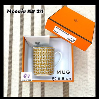 H ermes Mosaique AU24 Gold - MuG สูง 9.5 cm  ( 1ใบ/กล่อง)  ของแท้