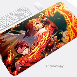 แผ่นรองเมาส์ คีย์บอร์ด ยาง ลายอนิเมะ Demon Slayer Kimetsu No Yaiba 900x400 ขนาดใหญ่ สําหรับเล่นเกม PC