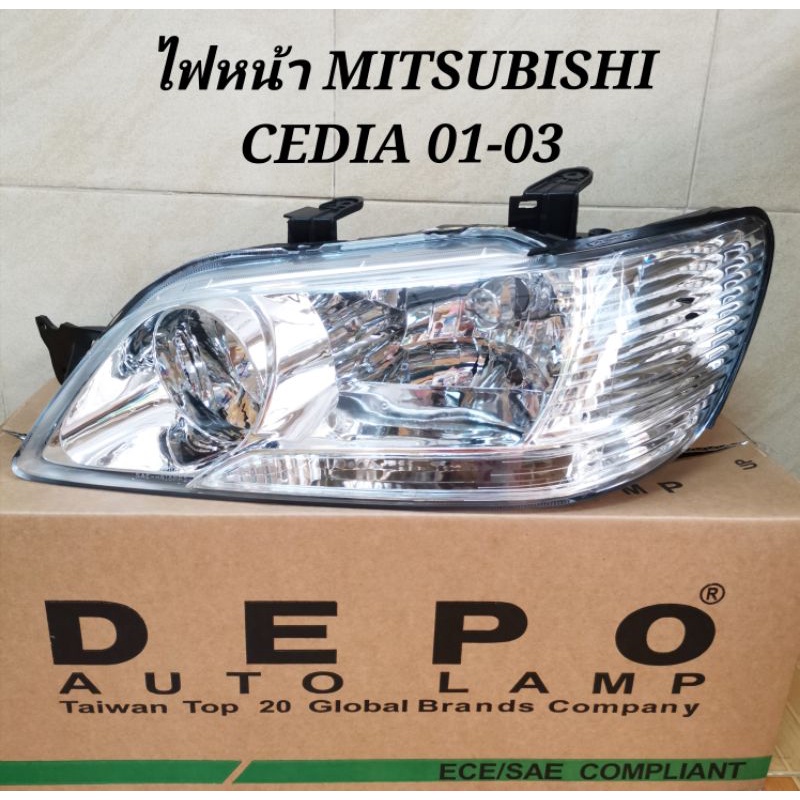 DEPO ไฟหน้า​ MITSUBISHI​ CEDIA​ ซีเดียร์​ ปี​ 2001-2003 DEPO