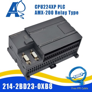 Yy Amsamotion สายเคเบิ้ลชุบทอง แบบเปลี่ยน AMX-200 CN PLC CPU224XP 14I 10O 2AI 1AO AC DC RLY Siemens S7-200 6ES7 214-2BD23-0XB8 PPI