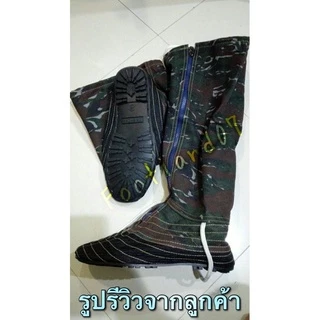 รองเท้านินจา บูทผ้าพื้นยางดำ CS SHOES ดำนา ทำสวน เดินป่า เคลือบกันน้ำ ลุยโคลน ตกปลา