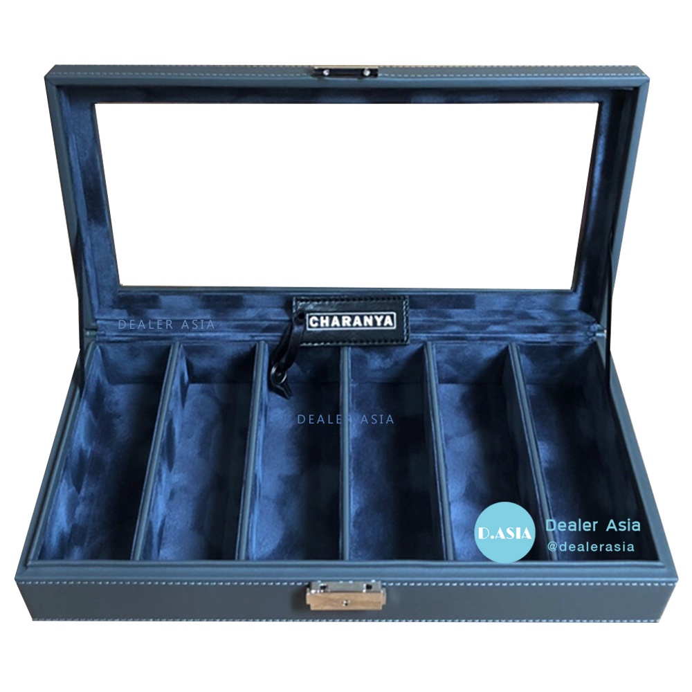 กล่องแว่นตา 6 ช่อง สวยหรู พรีเมี่ยม วัสดุดี กล่องหนัง กำมะหยี่ Sunglasses Storage box CHRV6_L_K ราคา ถูกที่สุด ดีลบีเคเค แกลเลอรีภาพที่ 3