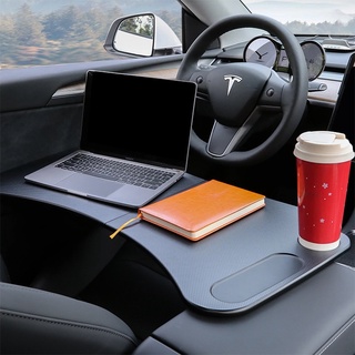 Tesla อุปกรณ์เสริมCar Lato Desk Trestle Table For Tesla Model 3 S X Y Folding Meal Table Steering Wheel Tray Worktable l