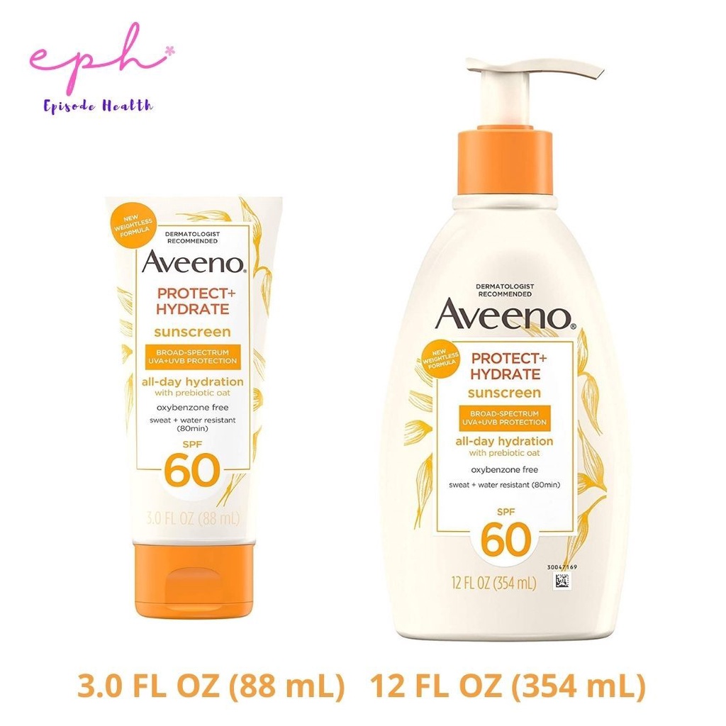 Aveeno Protect + Hydrate Sunscreen SPF 60  ครีมกันแดด สำหรับทาตัว
