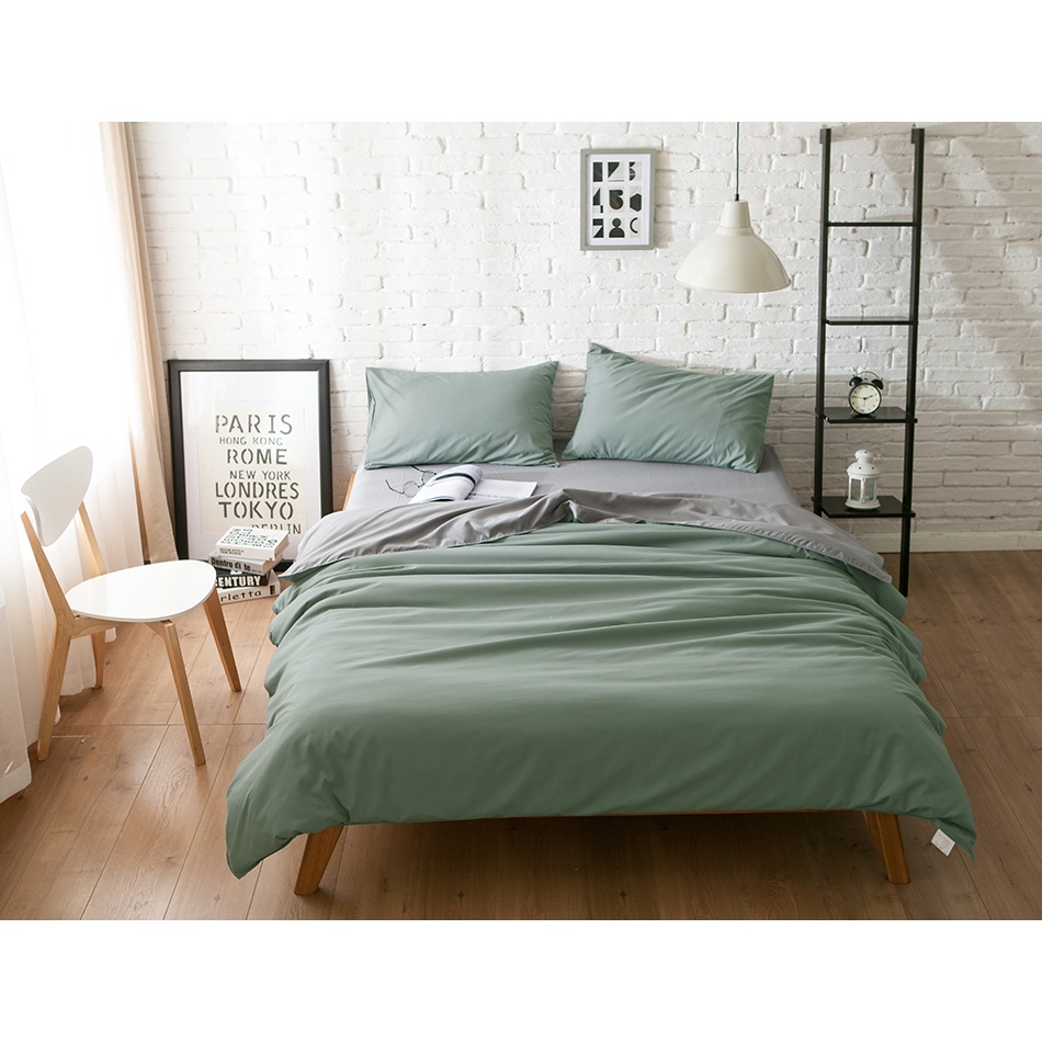 ชุดเครื่องนอน สีทูโทน  ชุดเครื่องนอน+หมอน+ผ้านวม ผ้านุ่มสบายไม่แข็ง ซักง่าย มีทั้ง 5 และ6 ฟุต มีสองเซ็ทให้เลือก‼ - รูปที่ 3